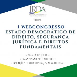 I WEBCONGRESSO DE DIREITO SERÁ DE 8 A 10 DE JULHO
